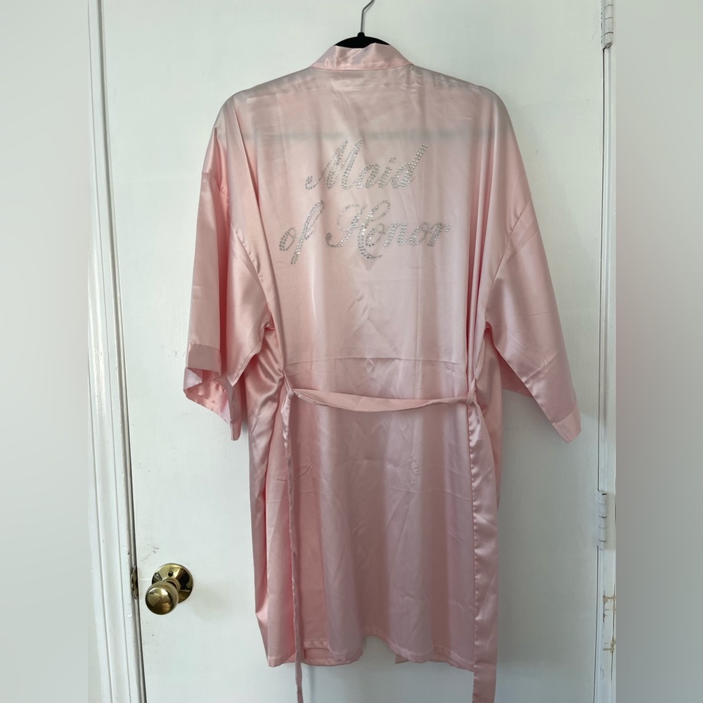 Maid Of Honor Silk Pink Robe